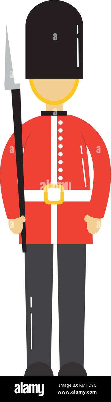 cartoon soldier of a queen guard royal in traditional uniform Stock Vector  Image & Art - Alamy