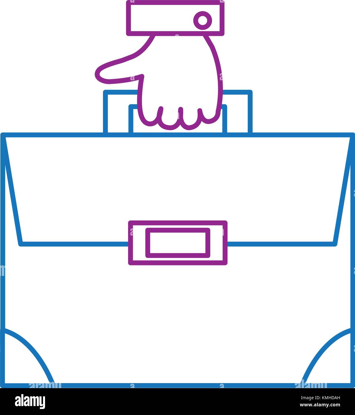 businessman hand with portfolio briefcase vector illustration design ...