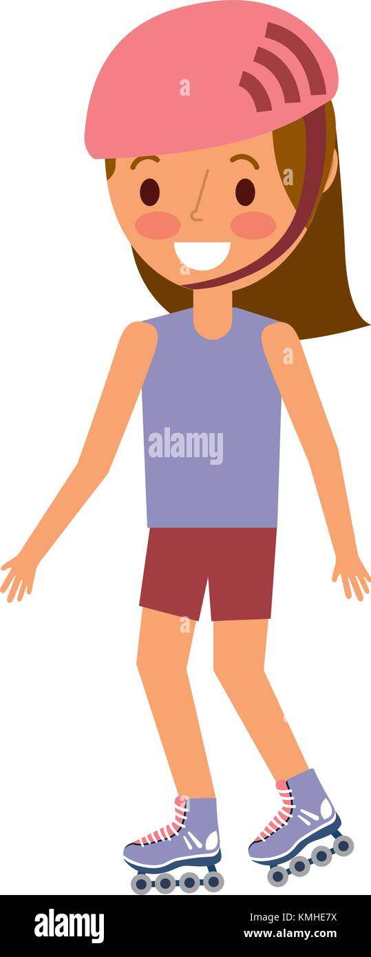 kid wearing helmet and roller skate funny Stock Vector Image & Art Alamy