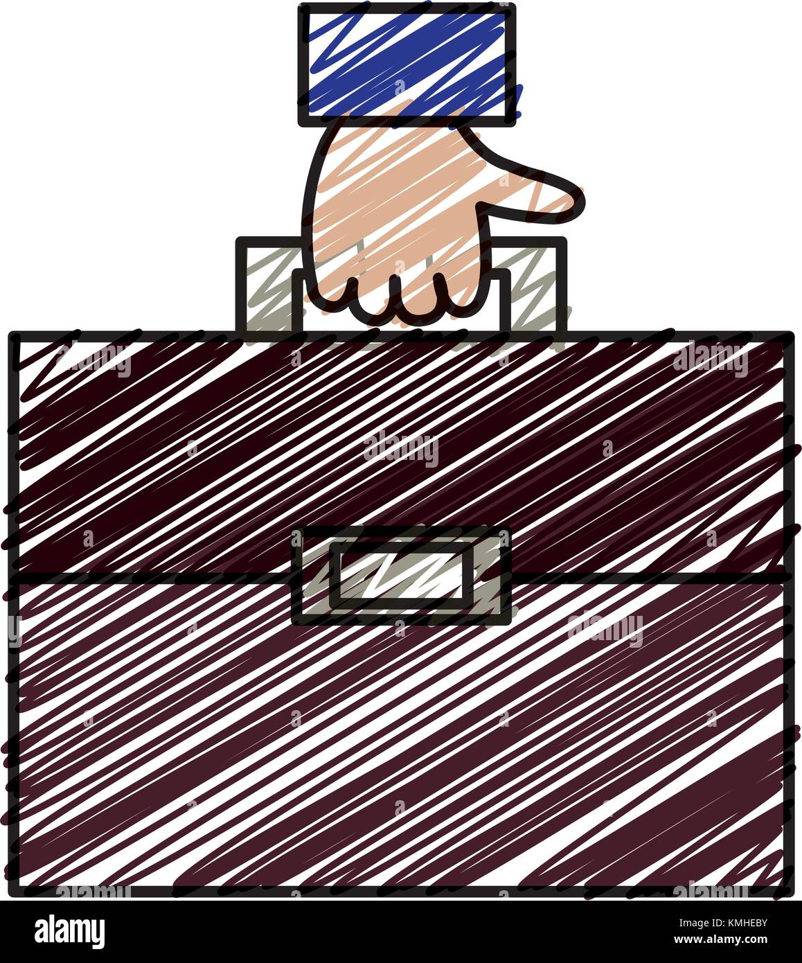 businessman hand with portfolio briefcase vector illustration design ...