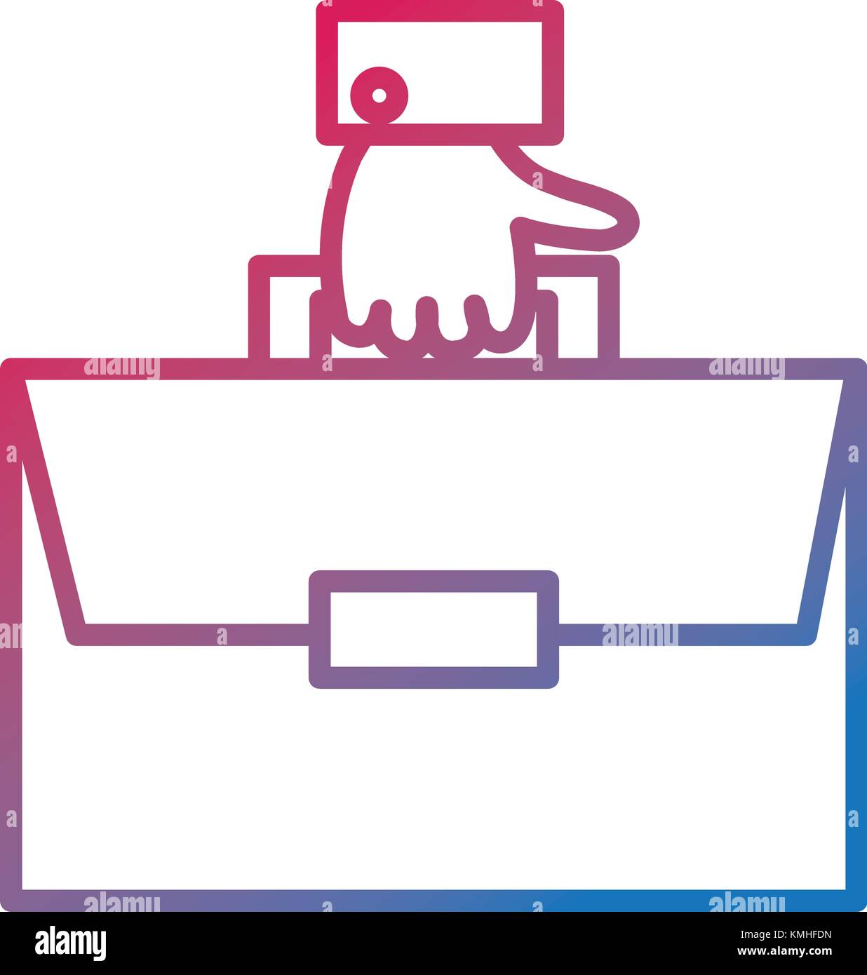 businessman hand with portfolio briefcase vector illustration design ...