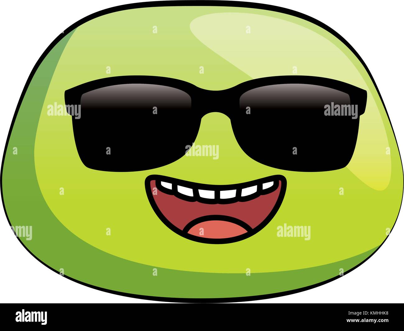 happy emoji face with sunglasses vector illustration design Stock Vector