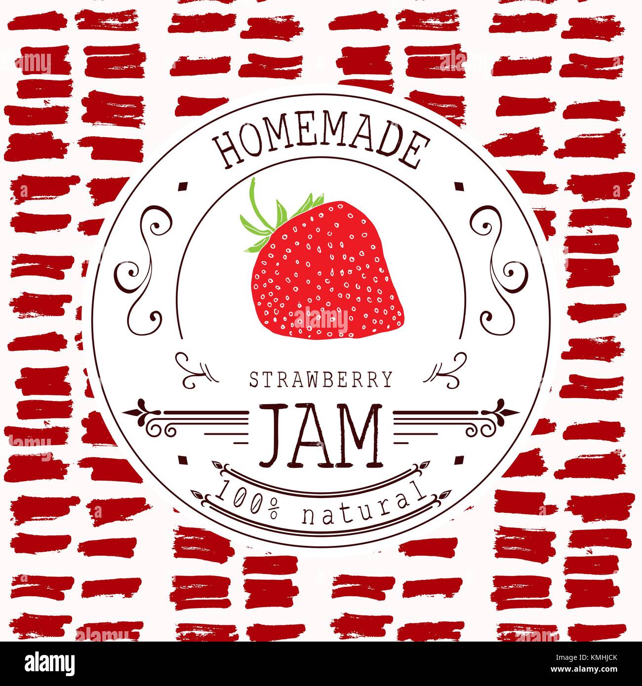 Jam label design template. for strawberry dessert product with Inside Dessert Labels Template