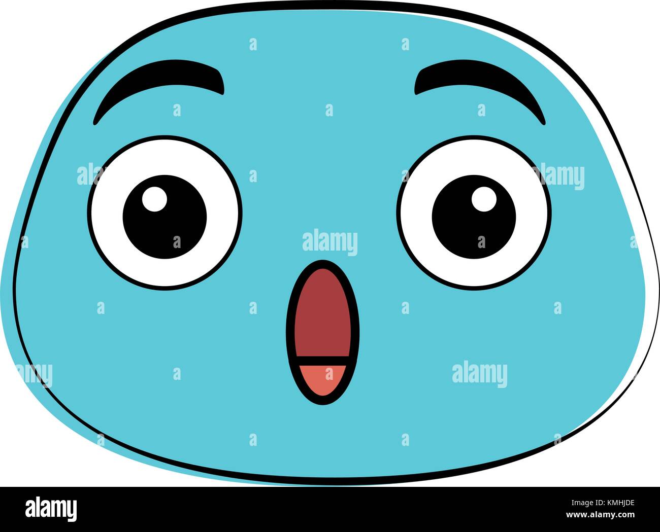 terrified emoji face icon vector illustration design Stock Vector