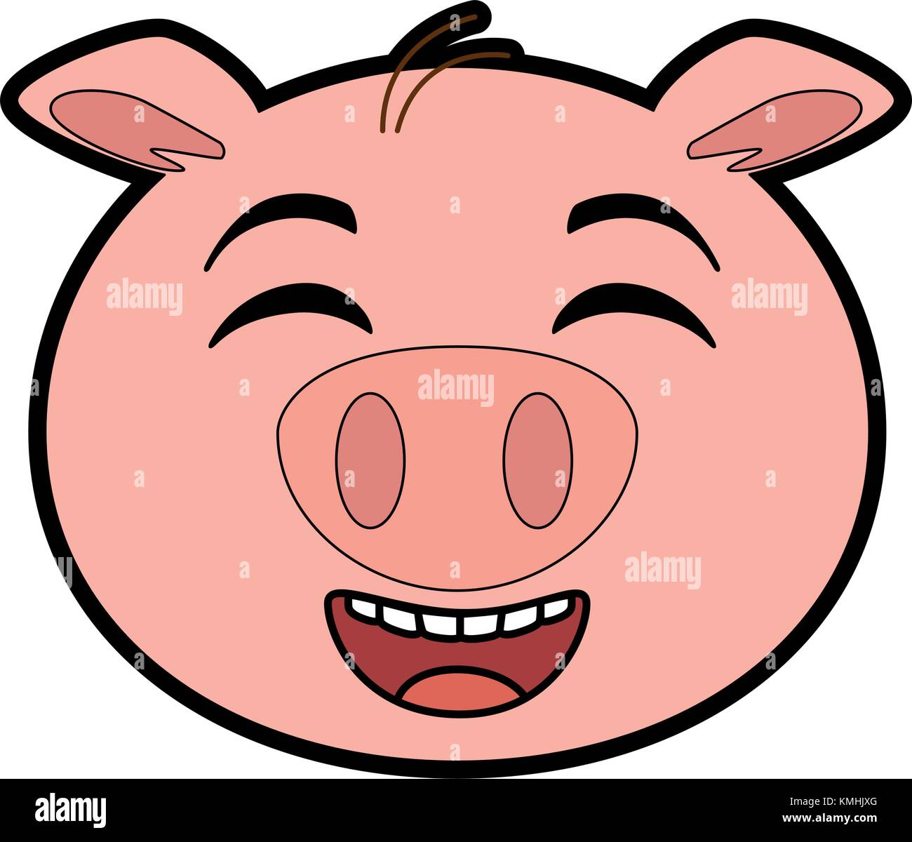 cute pig emoji kawaii Stock Vector Image & Art Alamy