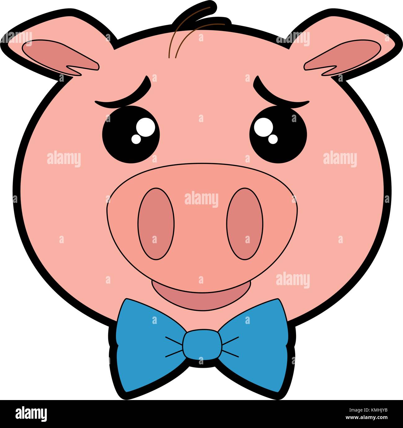 cute pig emoji kawaii Stock Vector Image & Art Alamy