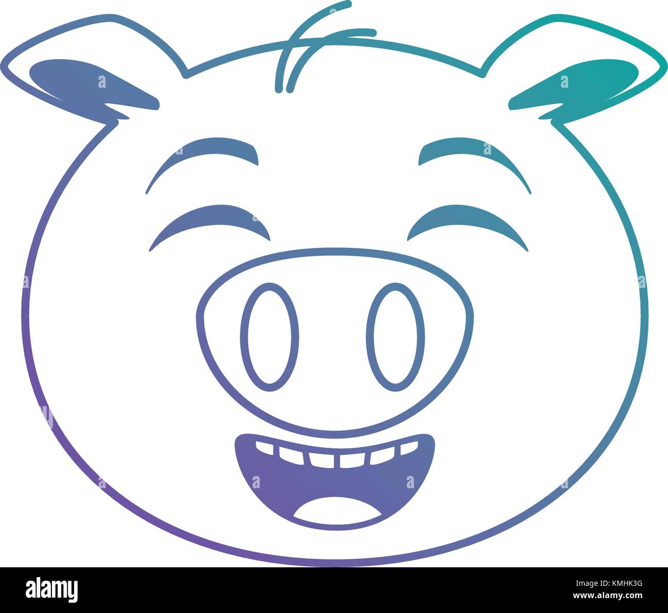 cute pig emoji kawaii Stock Vector Image & Art Alamy