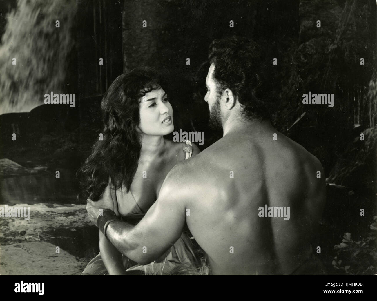 Scene from Italian peplum B movie 1960s Stock Photo