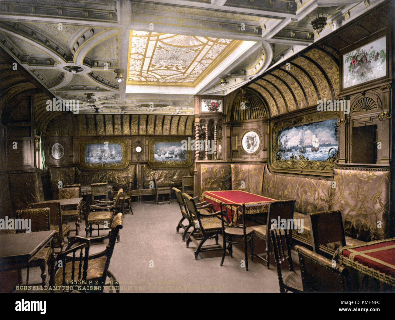 Photograph of the smoking room at KWDG, capturing its interior design ...