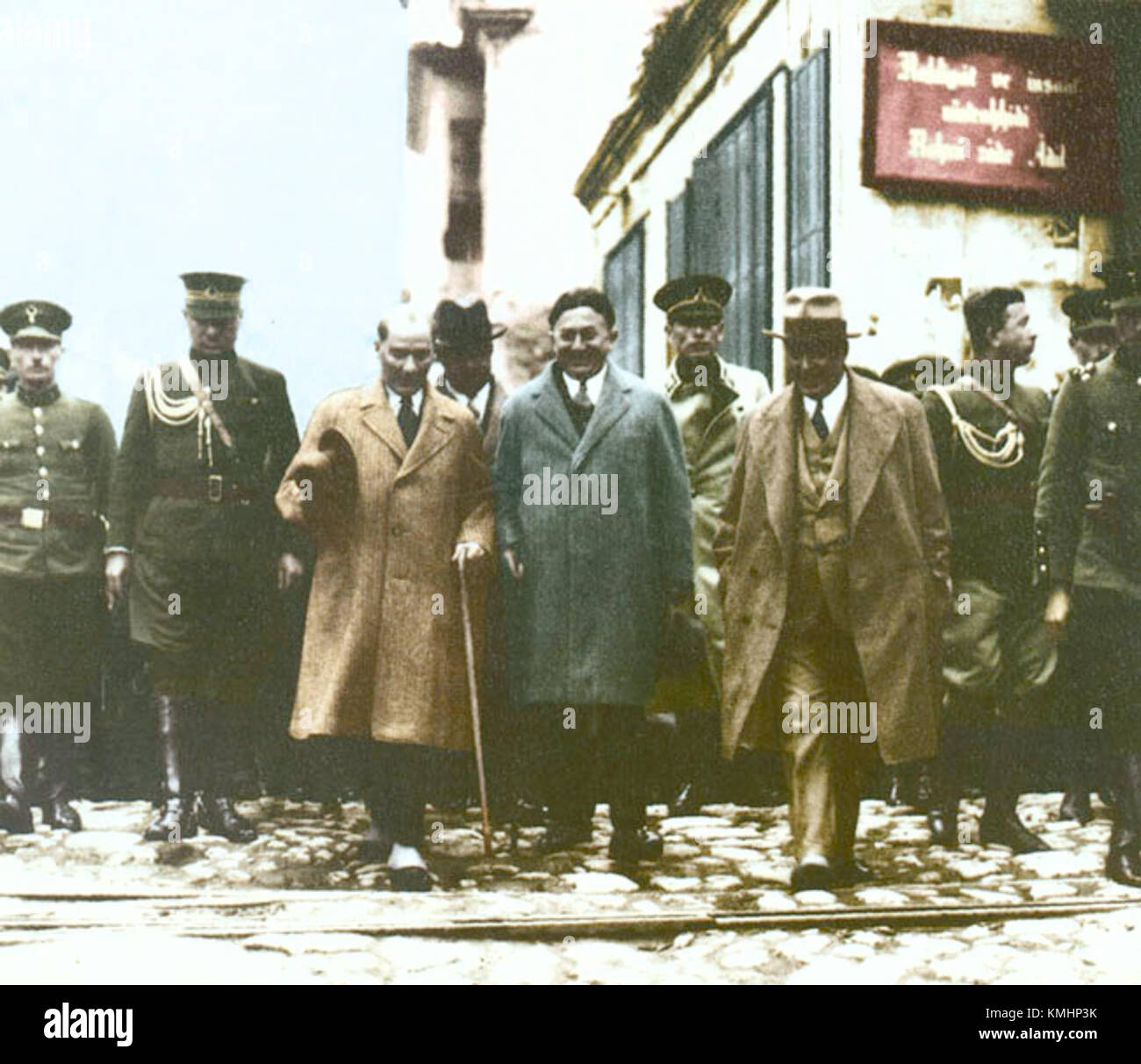This historical photograph depicts Mustafa Kemal Atatürk's visit to ...