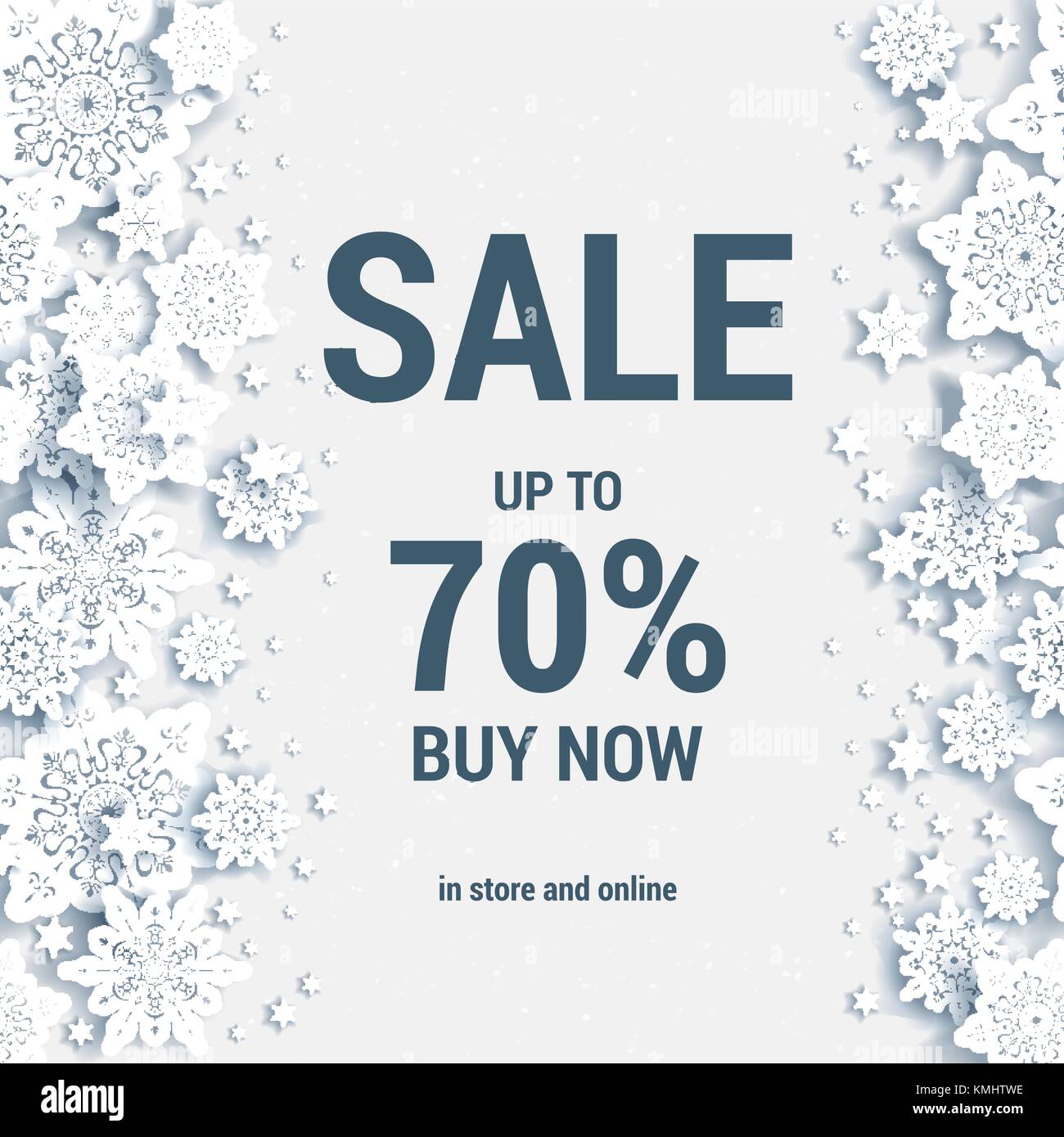 Snow winter sale advertising Stock Vector