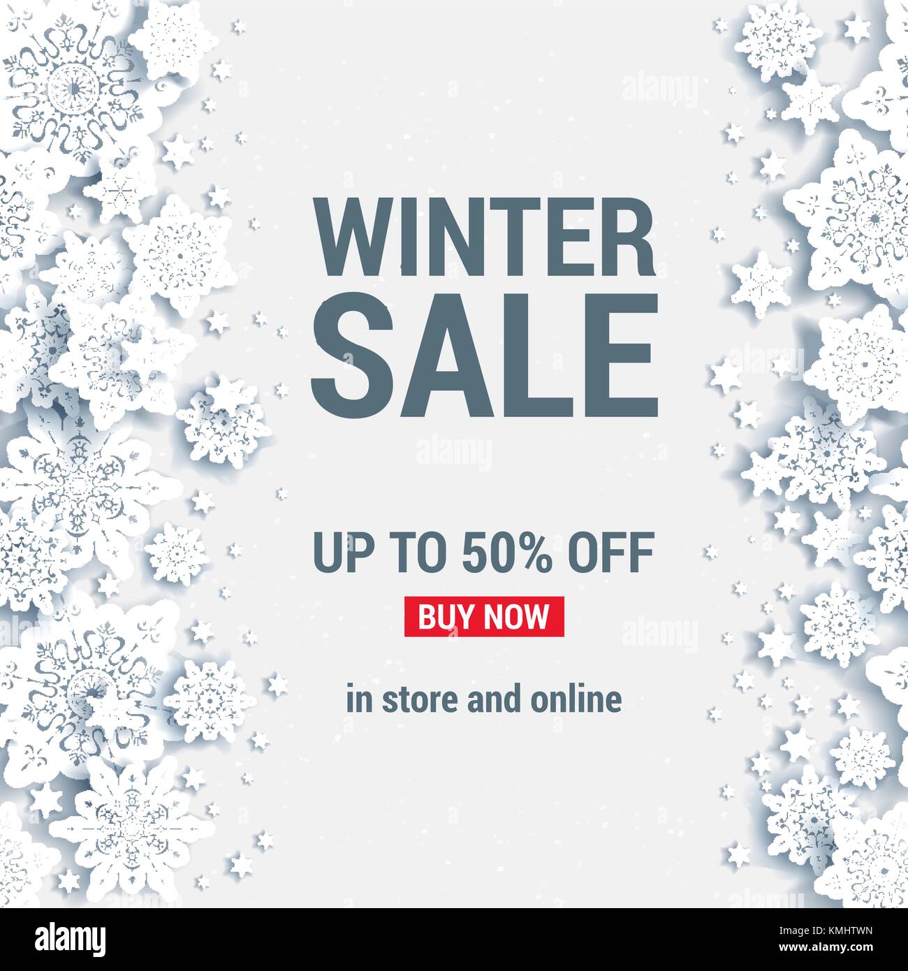 Snow winter sale Stock Vector