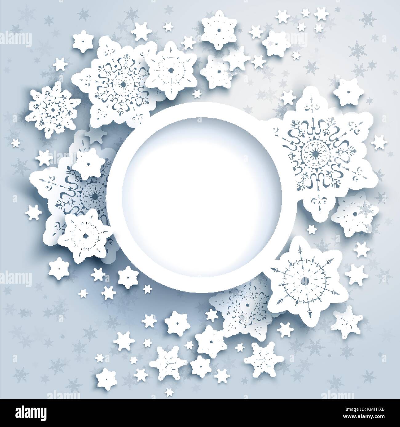 Winter snowflakes card paper Stock Vector Image & Art Alamy
