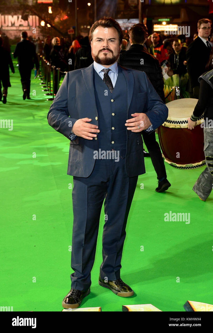 Jack Black attending the Jumanji: Welcome to the Jungle Premiere held at  The Vue West End in Leicester Square, London Stock Photo - Alamy