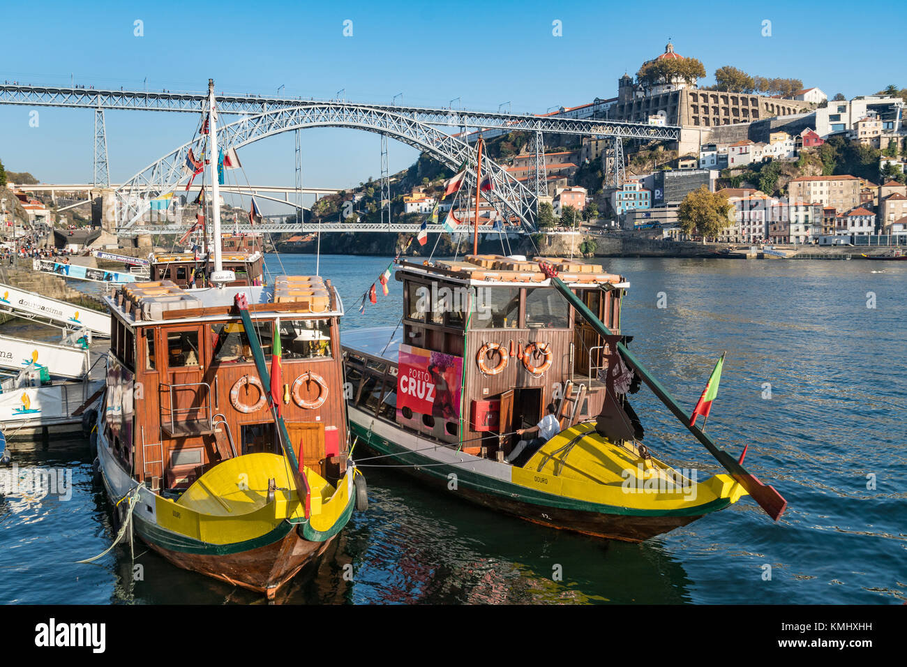 traditional Rabelo boats for Port wine now used for cruises. On the ...