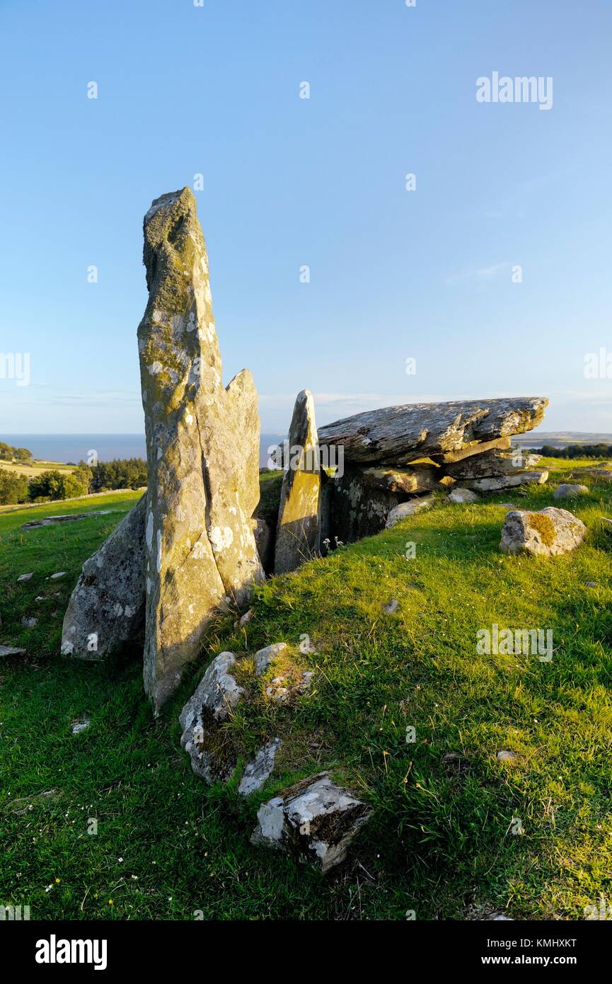 Cairn Holy 2 prehistoric burial tomb chamber used by neolithic and Bronze Age people Dumfries and Galloway region of Scotland UK Stock Photo