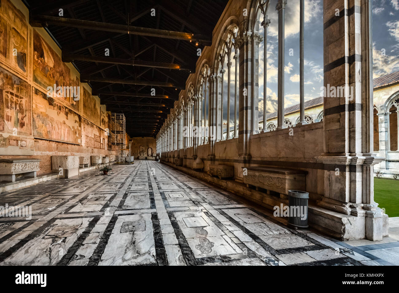 The Camposanto on the Square of Miracles in the Tuscan region of Pisa Italy Stock Photo