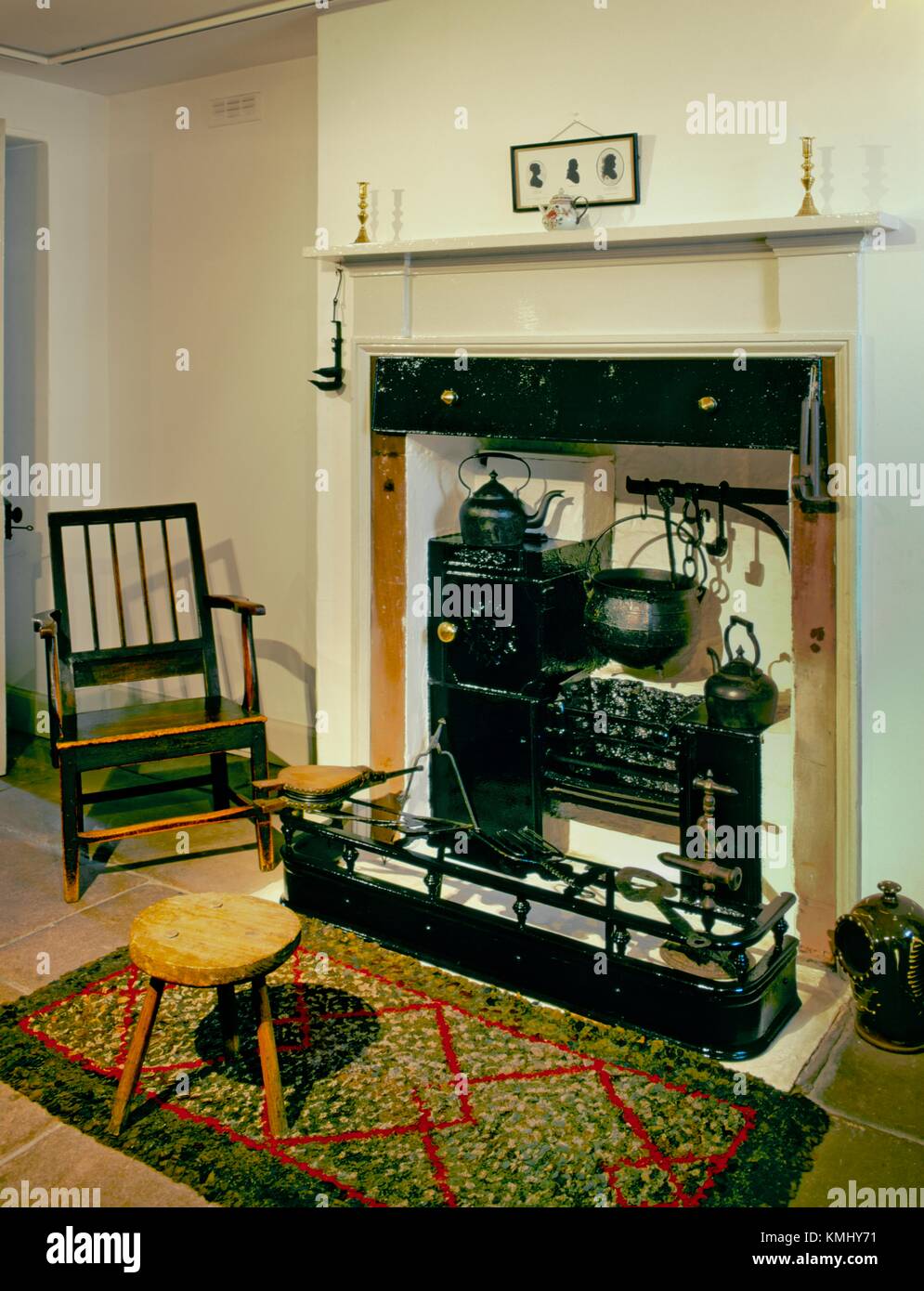Kitchen of Burns House in Burns Street in the town of Dumfries, Scotland. In his later life this was home of poet Robert Burns Stock Photo