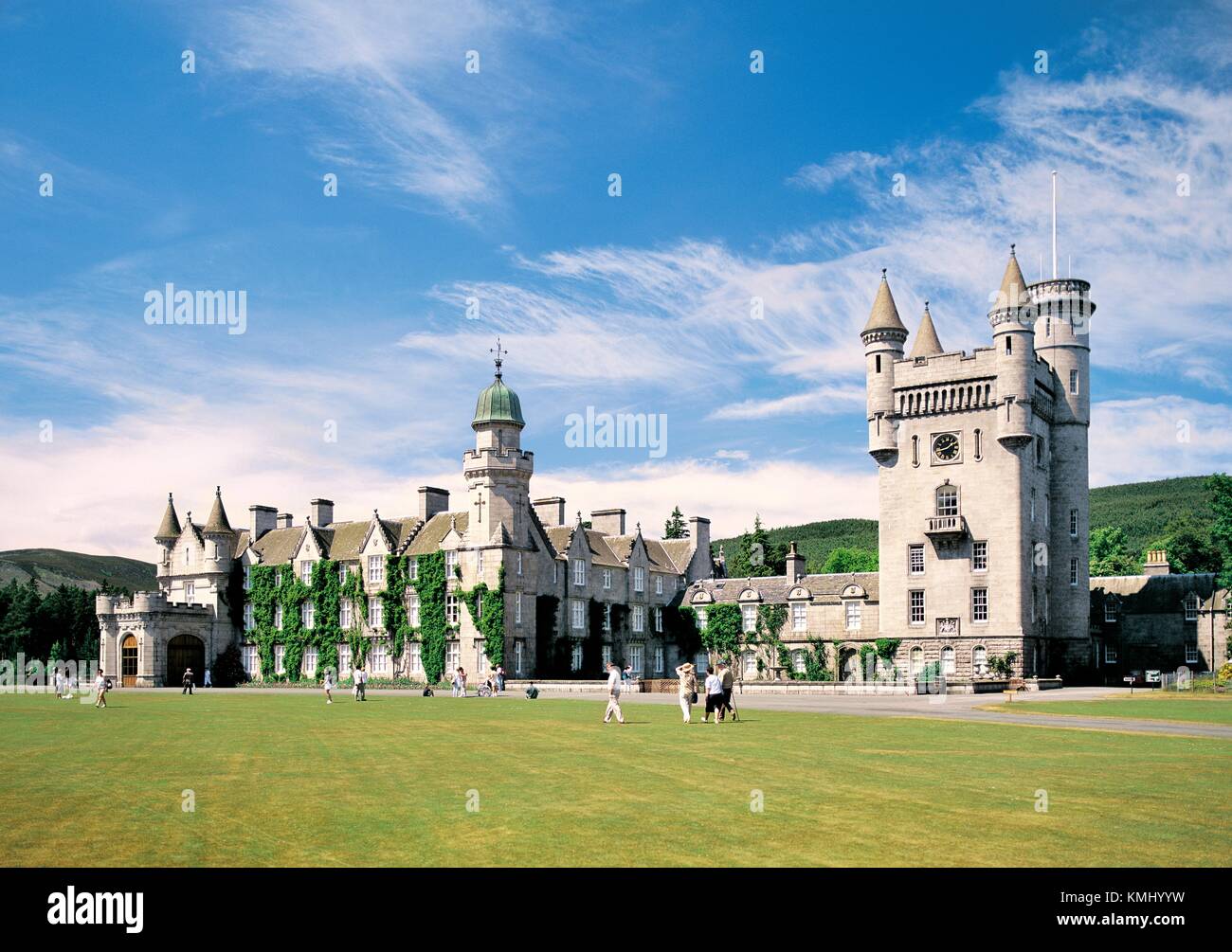 Balmoral Castle. British royal family palace home near Braemar, Deeside, Grampian region of Scotland Stock Photo