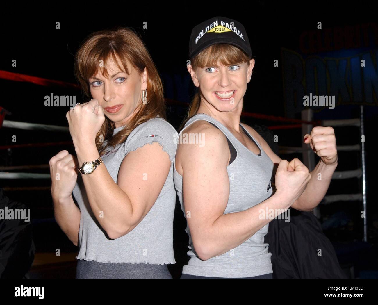 6 March 2002   © 2002   Paula Jones & Tanya Harding  Celebrity Boxing.....Weigh-In  KTLA Studios  Hollywood, CA.  RTSlocomb / MediaPunch Stock Photo