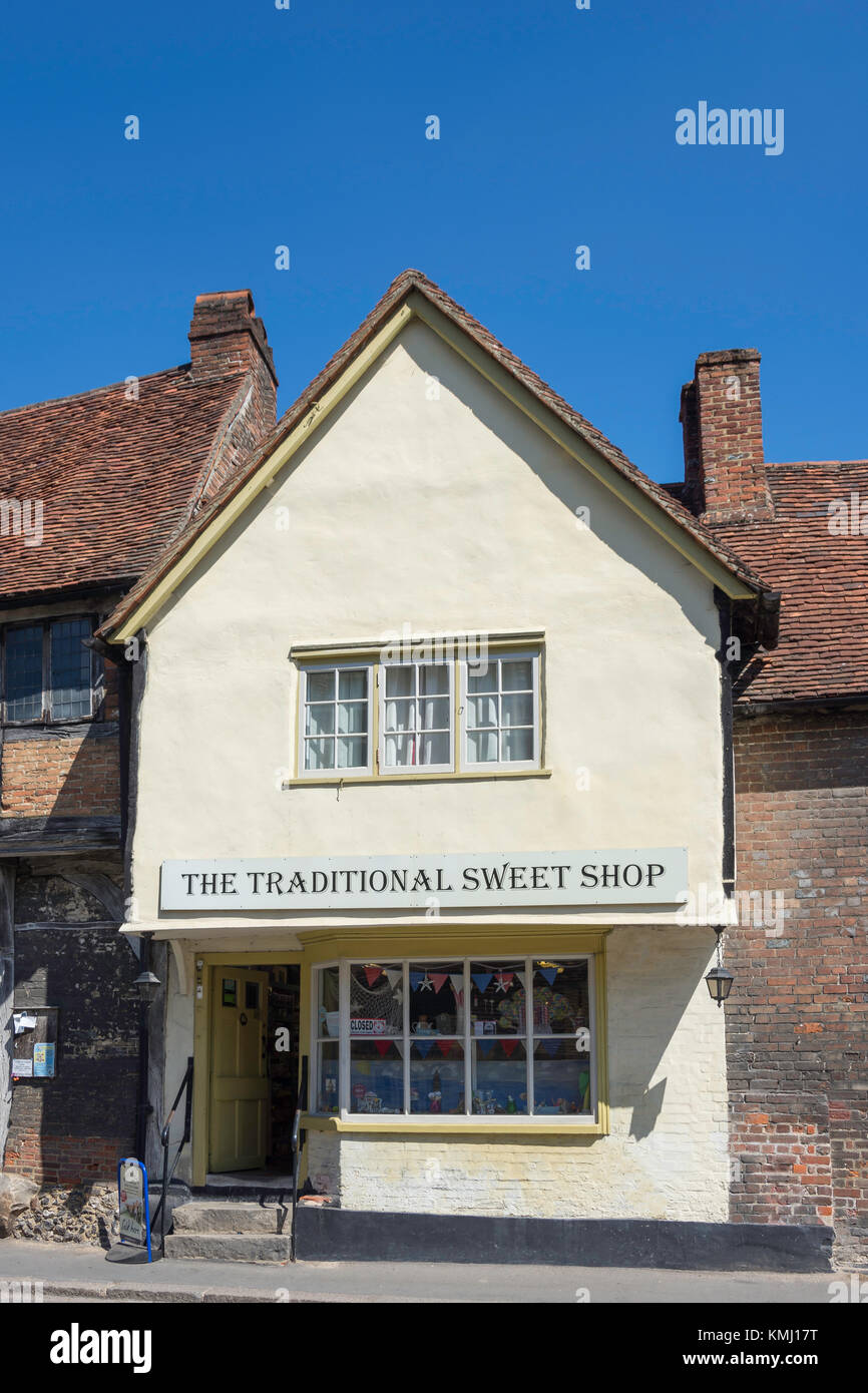 The Traditional Sweet Shop, High Street, West Wycombe, Buckinghamshire, England, United Kingdom Stock Photo