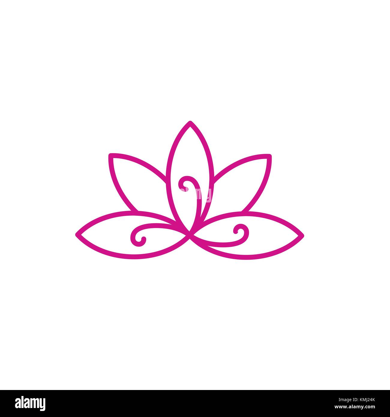 Zen Meditation Mandala Design Symbol Concept with Swirly Yoga Embellishments Stock Vector