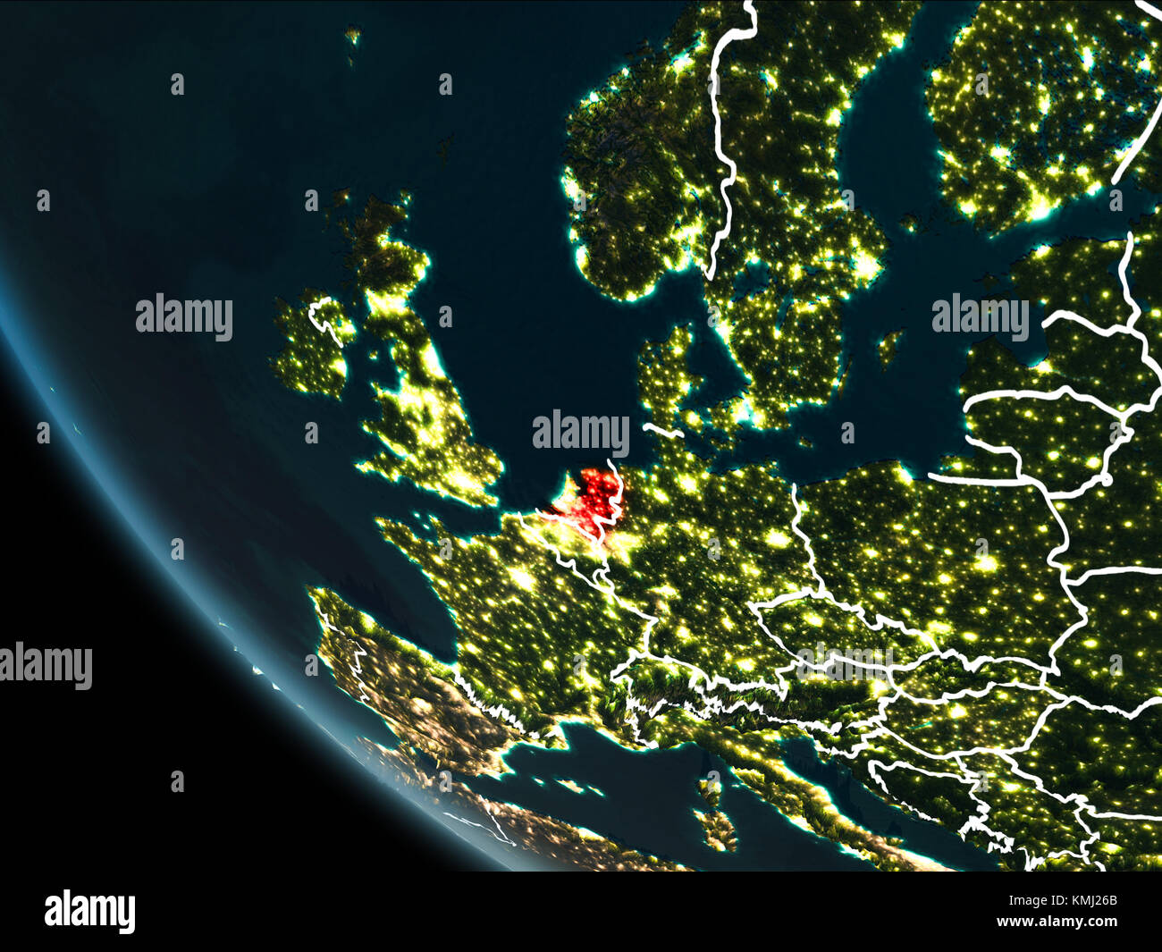 Netherlands Satellite Image High Resolution Stock Photography and ...