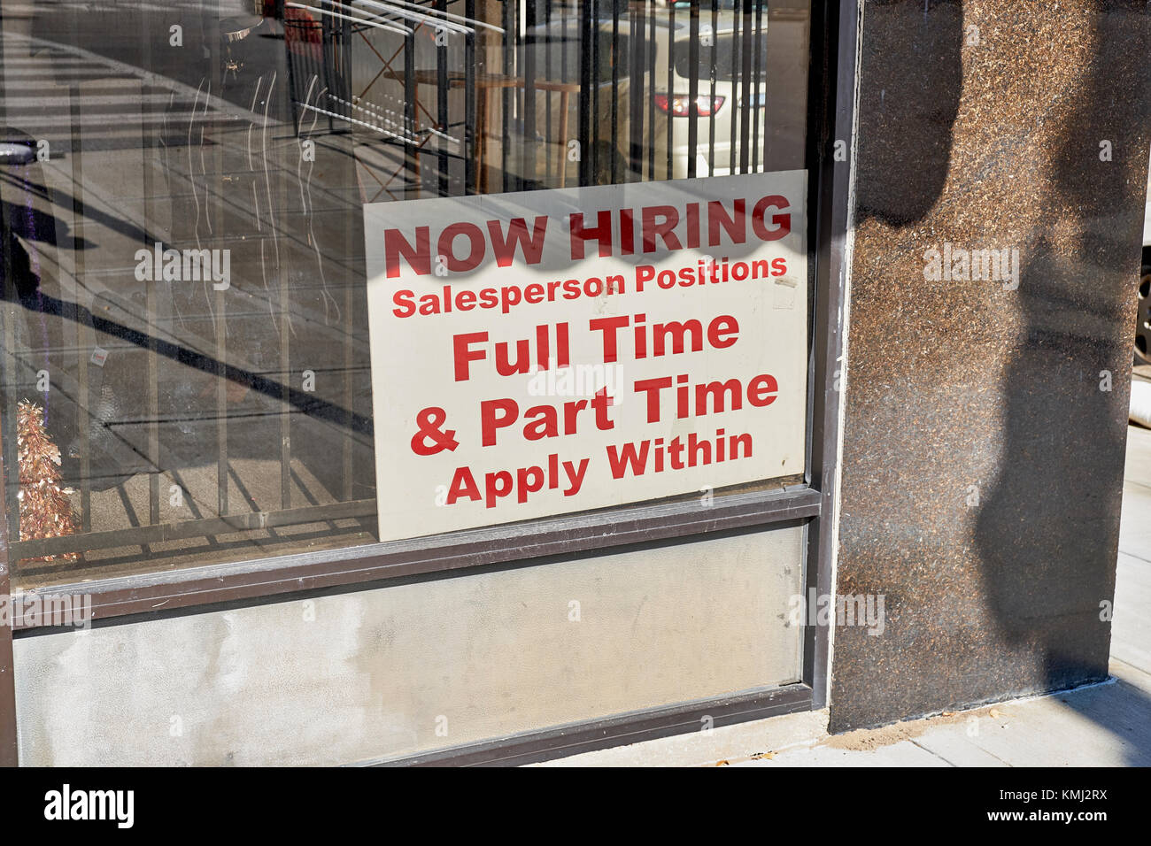 Now Hiring Sign In Window