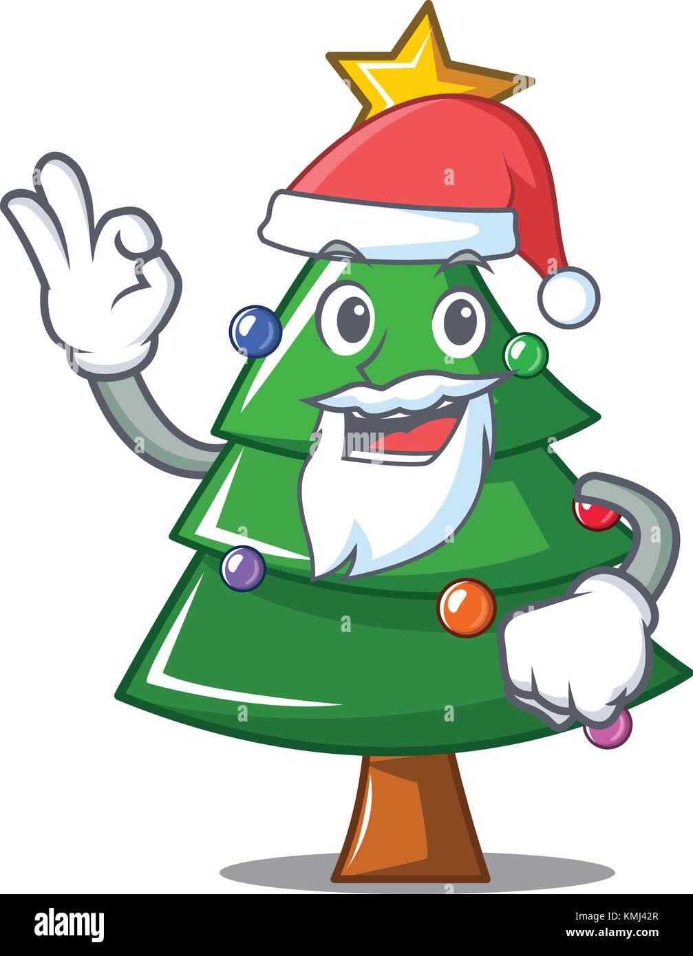 Santa Christmas tree character cartoon Stock Vector Image & Art - Alamy
