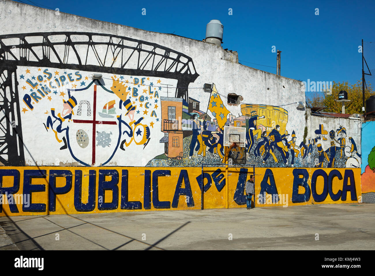 Football court, La Boca, Buenos Aires, Argentina, South America Stock Photo