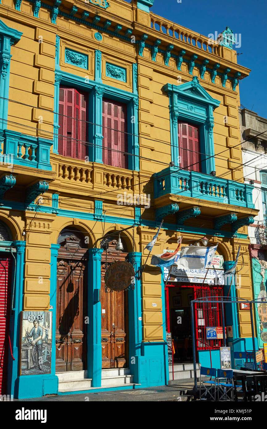 Colourful building, La Boca, Buenos Aires, Argentina, South America Stock Photo