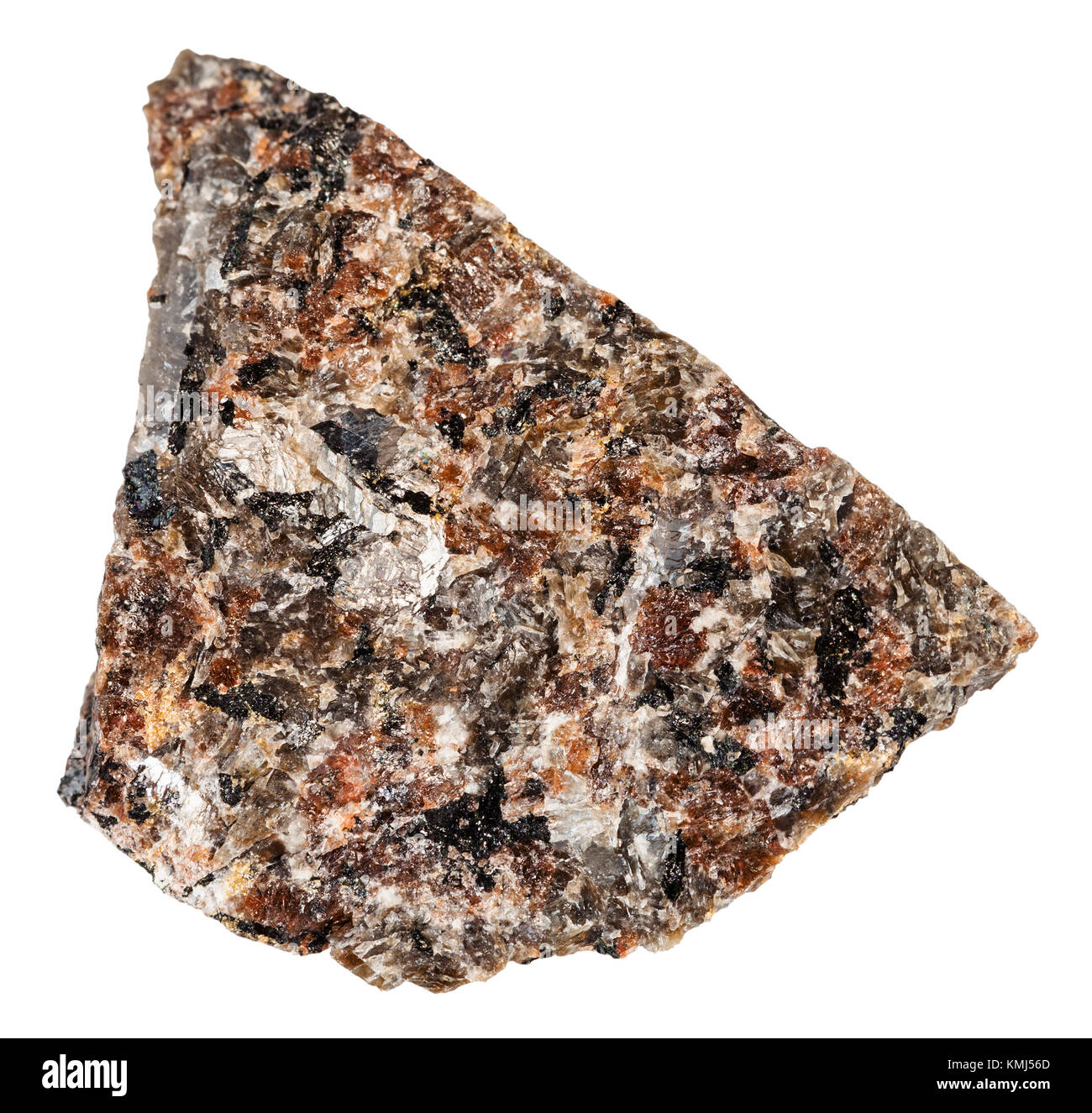 macro shooting of natural mineral rock specimen - raw spreusteined urtite  stone isolated on white background from Khibiny Mountains, Kola Peninsula,  R Stock Photo - Alamy