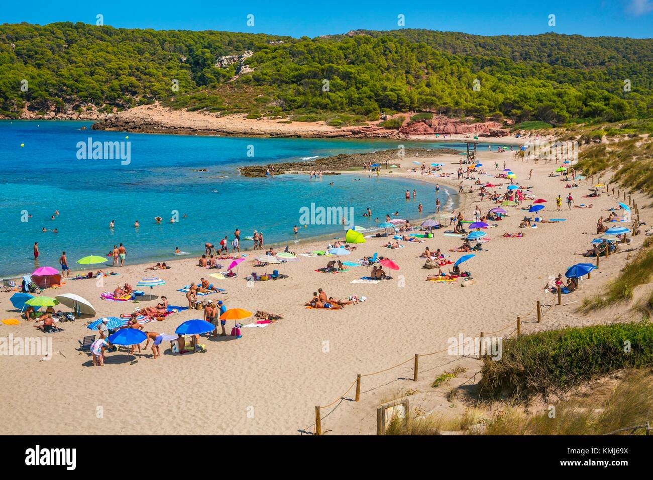 Cala Algaiarens beach. Es Tancats beach. Ciutadella de Menorca Municipality. Minorca. Balearic Islands. Spain Stock Photo