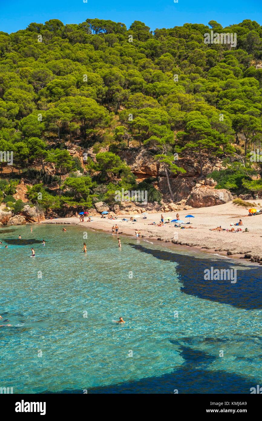 Cala Algaiarens Beach. Es Bot beach. Ciutadella de Menorca Municipality. Minorca. Balearic Islands. Spain Stock Photo