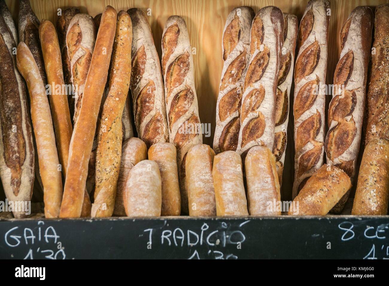 Bread. Es Mercadal Village. Es Mercadal Municipality. Minorca. Balearic Islands. Spain Stock Photo
