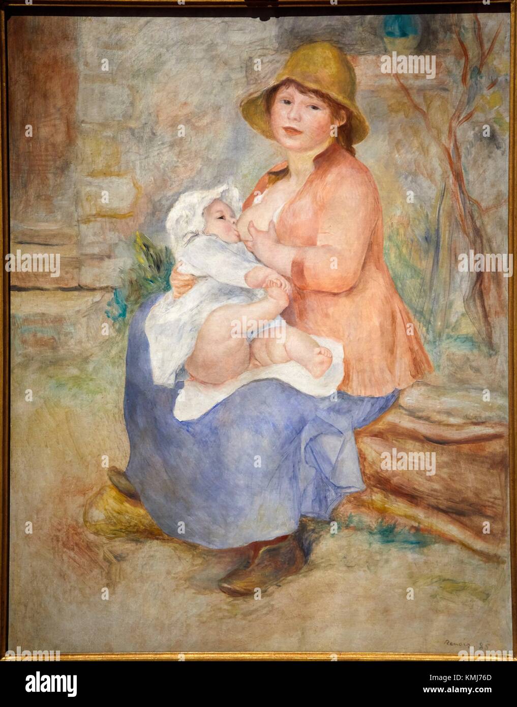 Maternite, L´Enfant au sein, 1885, Pierre Auguste Renoir, Musee d´Art Moderne, Troyes, Champagne-Ardenne Region, Aube Department, France, Europe Stock Photo