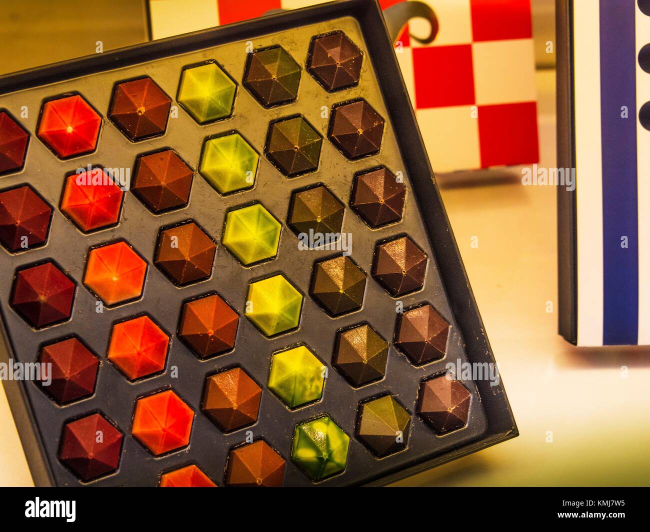 Belgium. Food, the famed belgian chocolates. Stock Photo