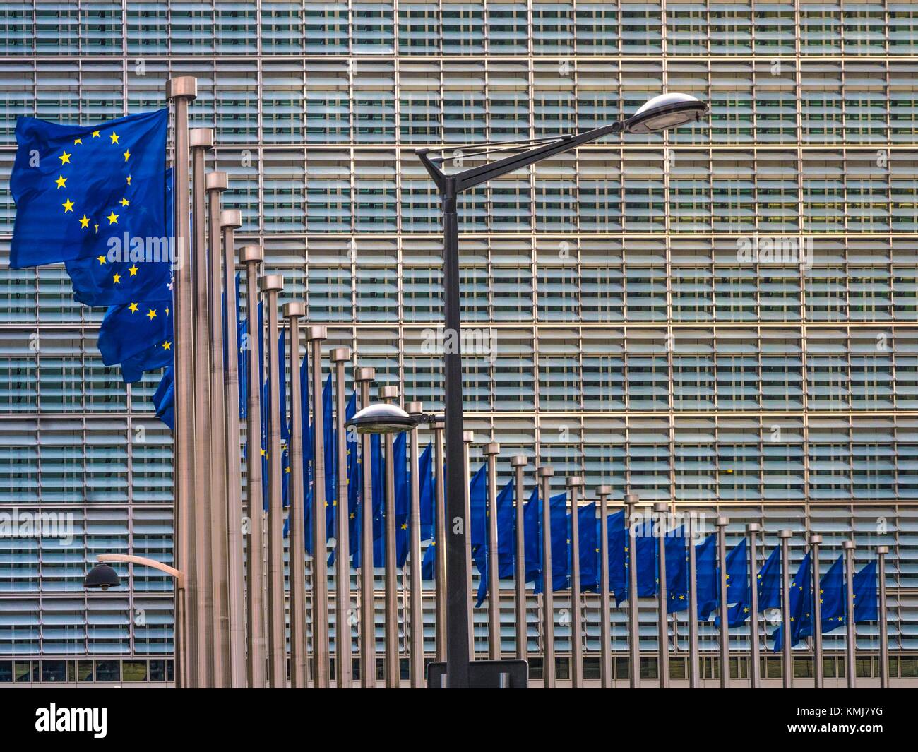 Belgium. Brussels. 'Berlaymont' European Comission building, Schumann´s area. Stock Photo