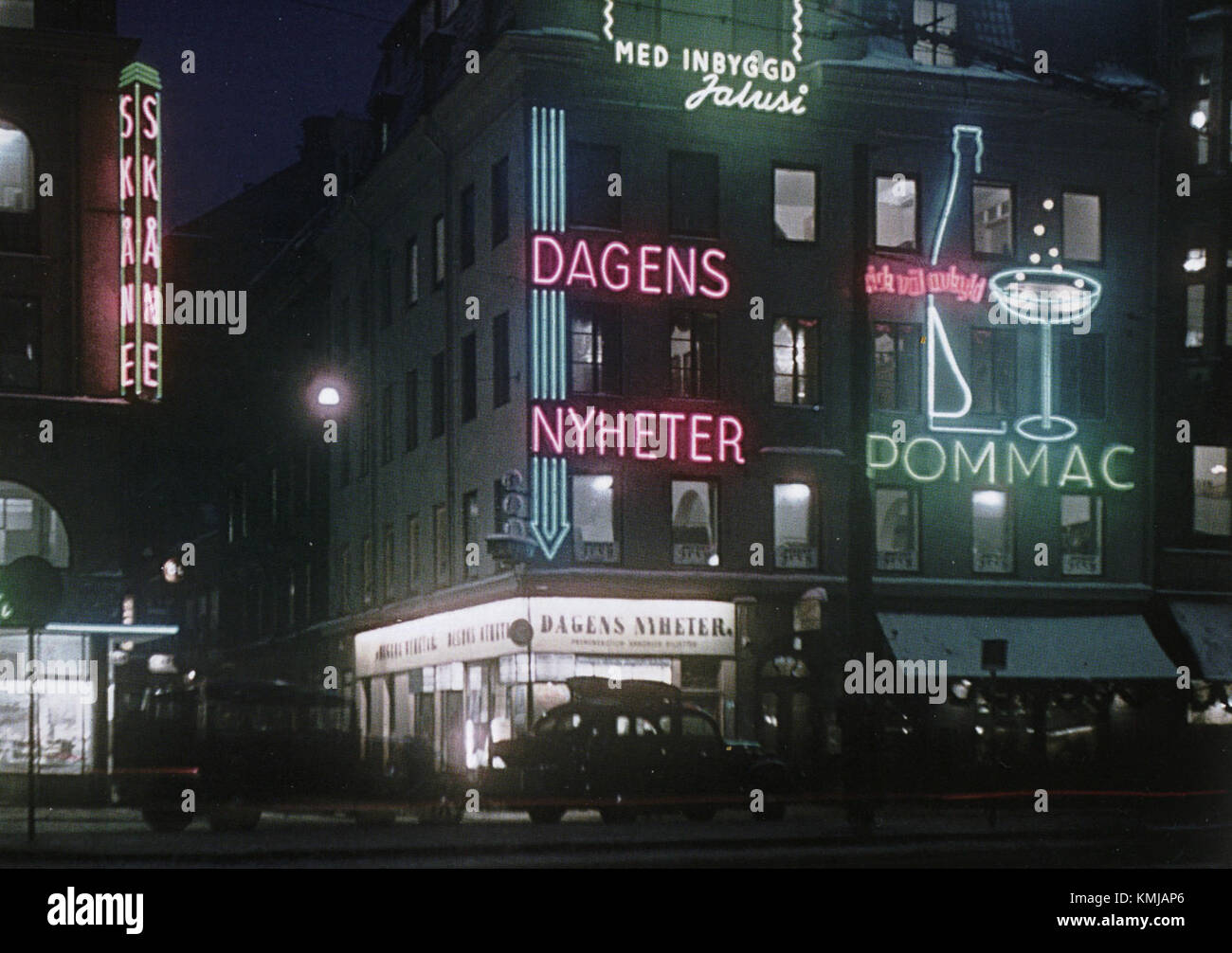 This image from 1943 captures Stureplan in Stockholm, Sweden, featuring ...