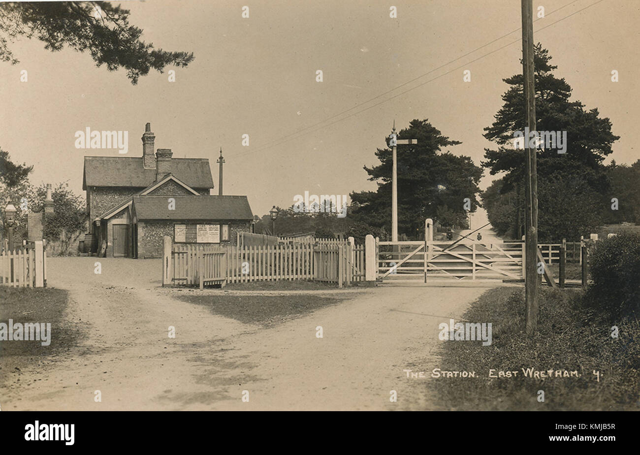 Wretham and Hockham railway station Stock Photo Alamy