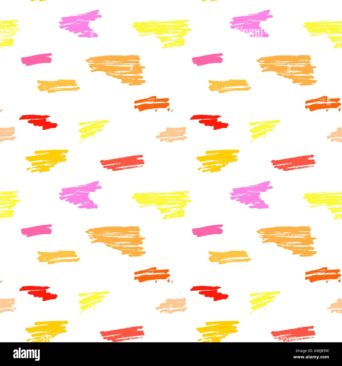 Hand drawn brushed texture seamless pattern, coloful vector ...