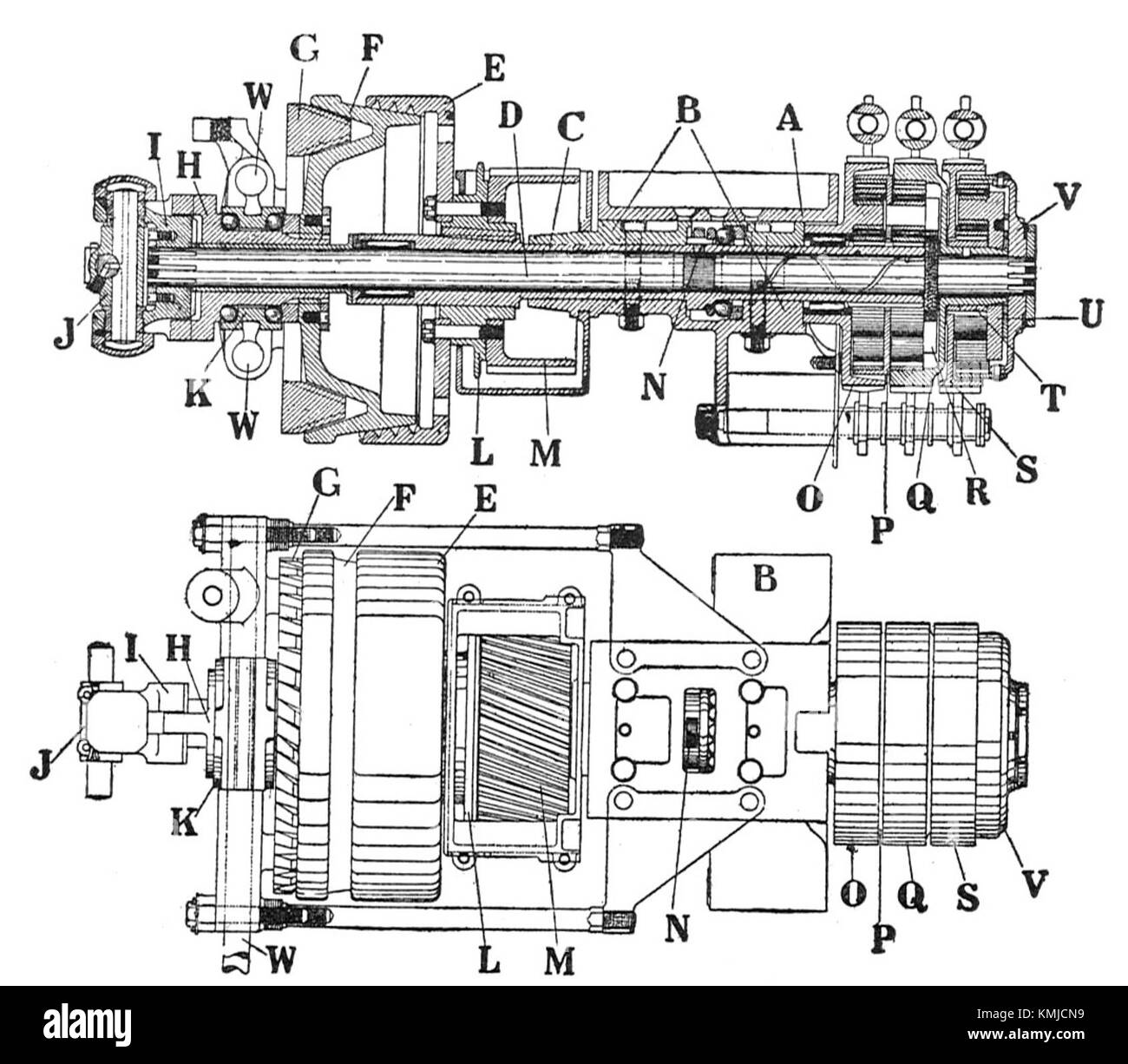 Lanchester epicyclic gearbox Stock Photo Alamy
