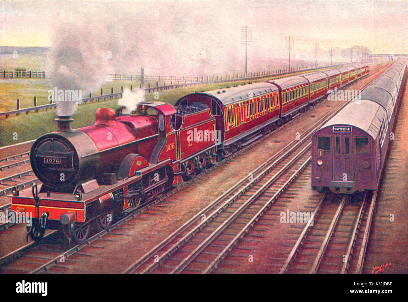 Steam versus electricity (CJ Allen, Steel Highway, 1928 Stock Photo Alamy
