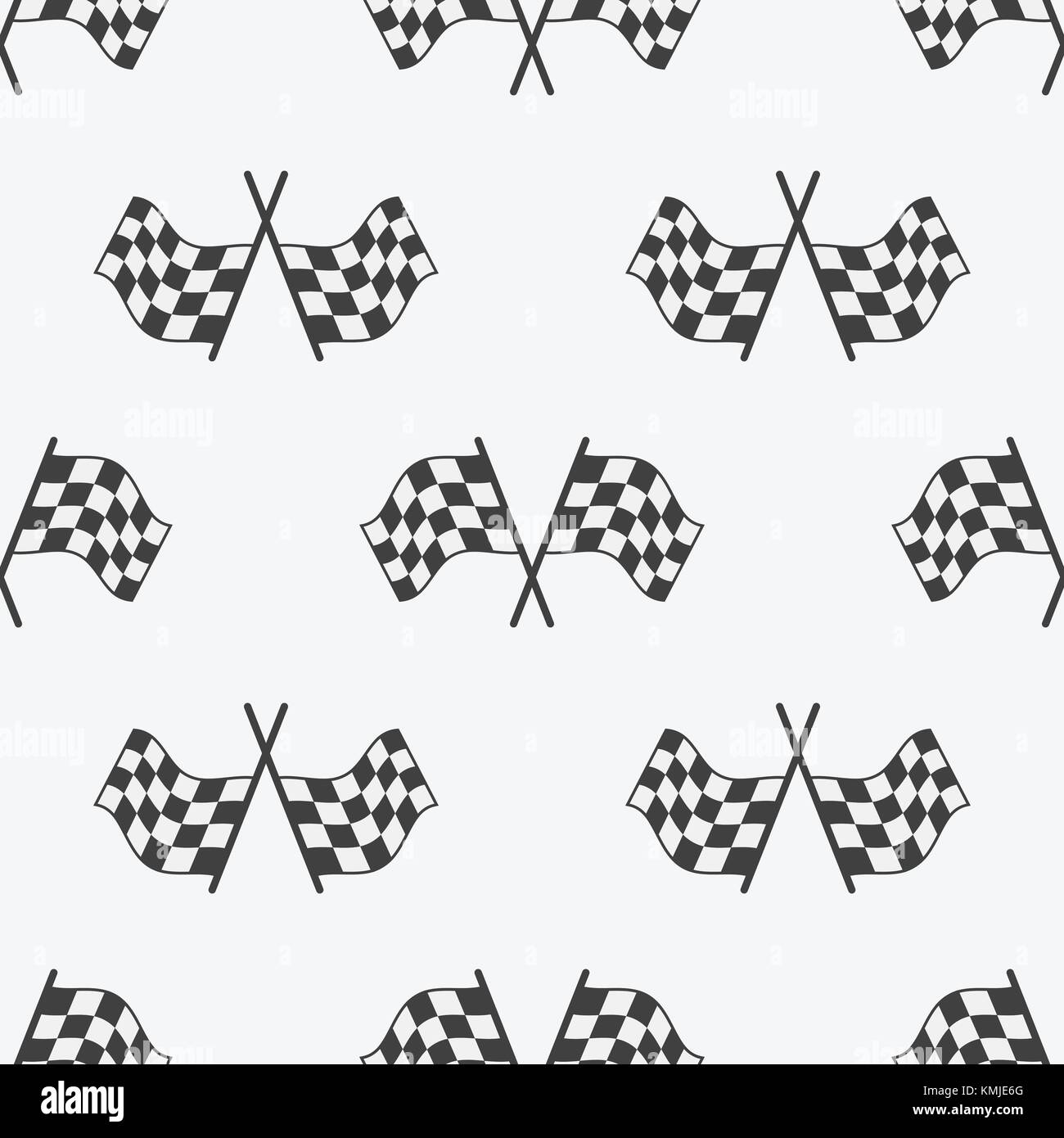Checkered Flag Seamless Pattern Racing Flags Icon And Finish Ribbon Stock Vector Image Art Alamy