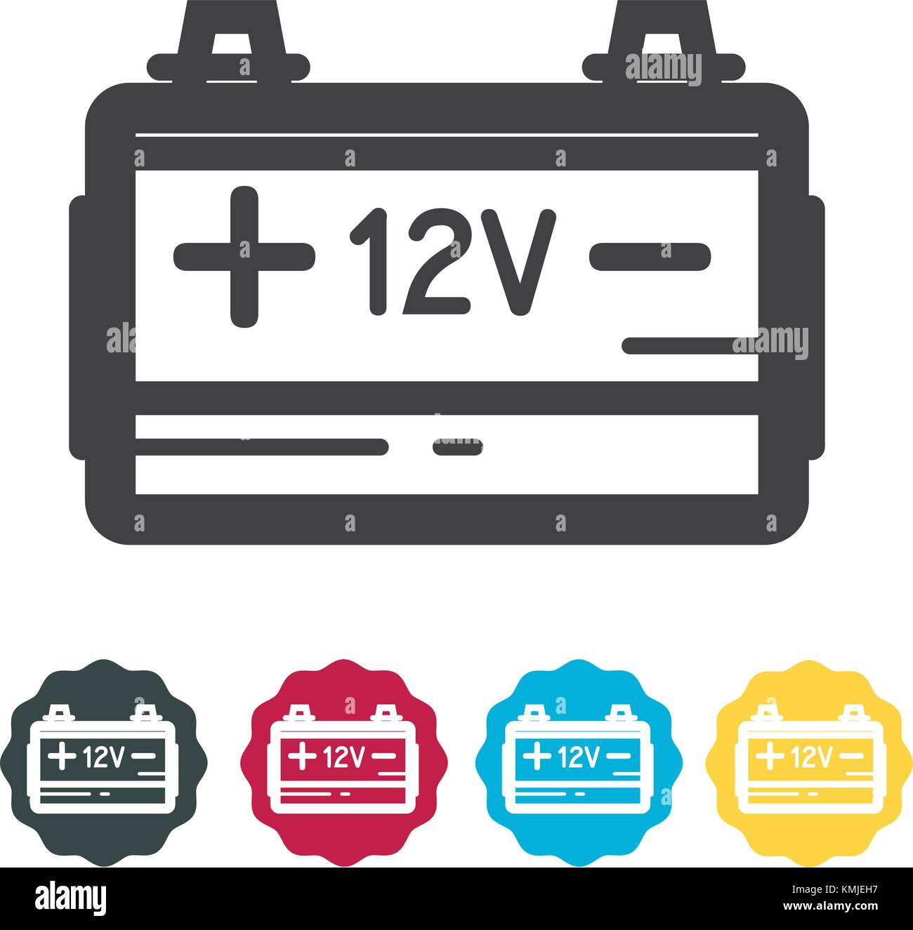 Car Battery Icon - Illustration as EPS 10 File Stock Vector Image & Art -  Alamy