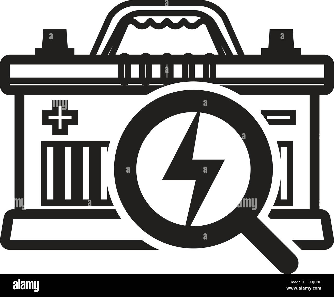 Inspect Battery Icon - Illustration as EPS 10 File Stock Vector Image ...