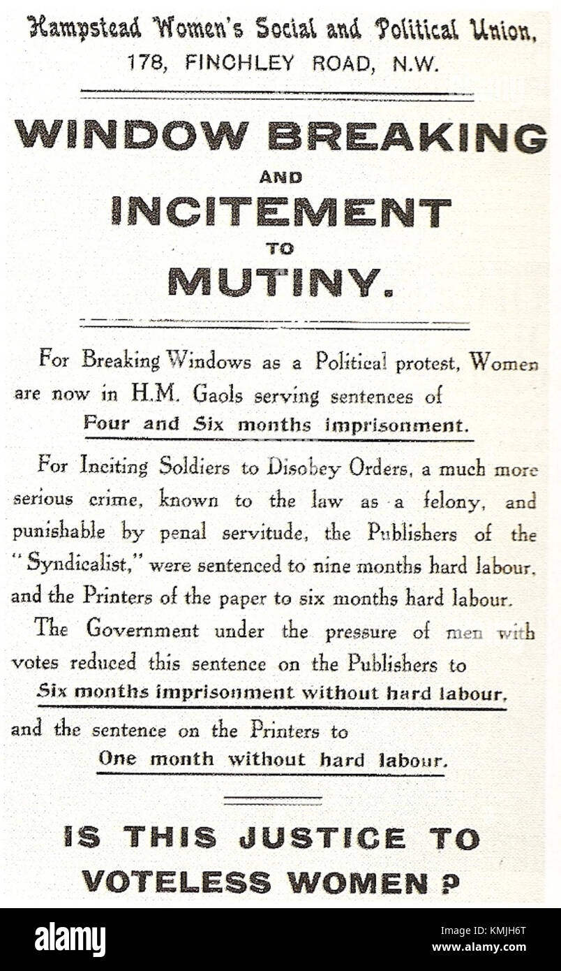 Suffragette handbill Stock Photo