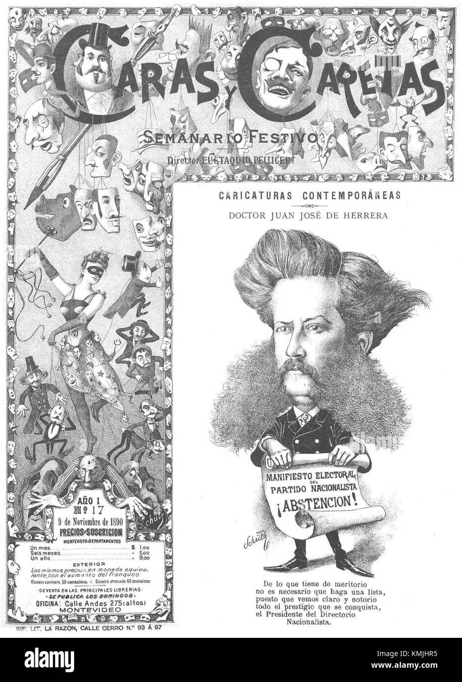 Portada Caras Y Caretas N17 9 11 1890 Stock Photo Alamy