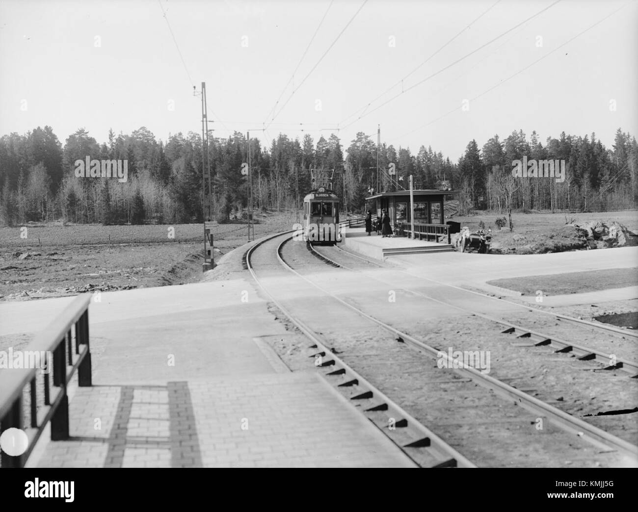 Svedmyra tram station Stockholm 1931 SM2030-1 Stock Photo