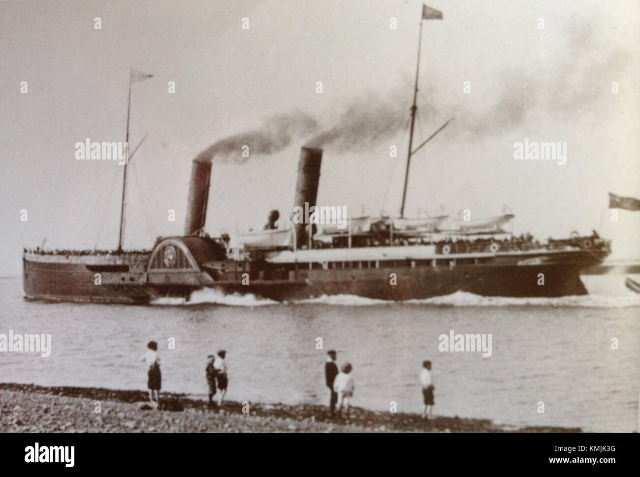 Mona's Isle is a ship captured outbound in the Mersey, passing New Brighton. The scene reflects the shipâ€™s journey and the picturesque coastal views around New Brighton, a notable area in Merseyside. Stock Photo